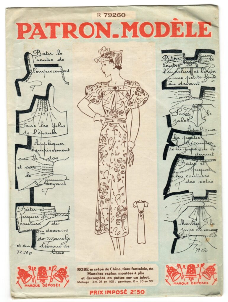 Front of a sewing pattern enveloppe by the french brand Patron-Modèle