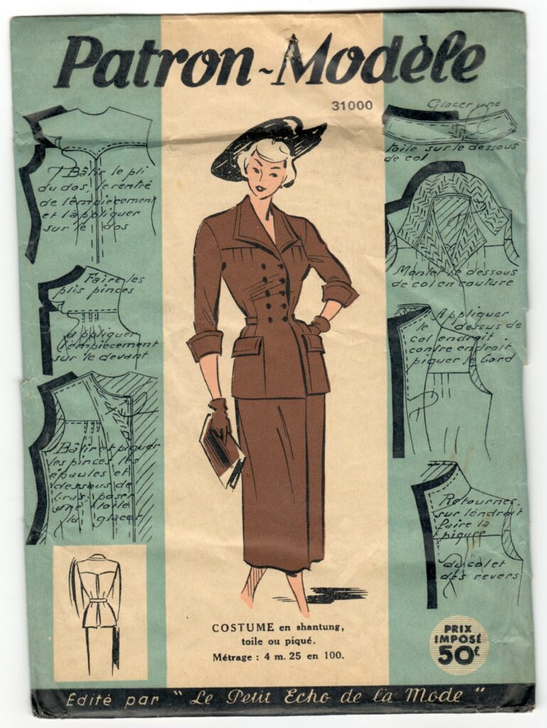 Front of a sewing pattern enveloppe by the french brand Patron-Modèle