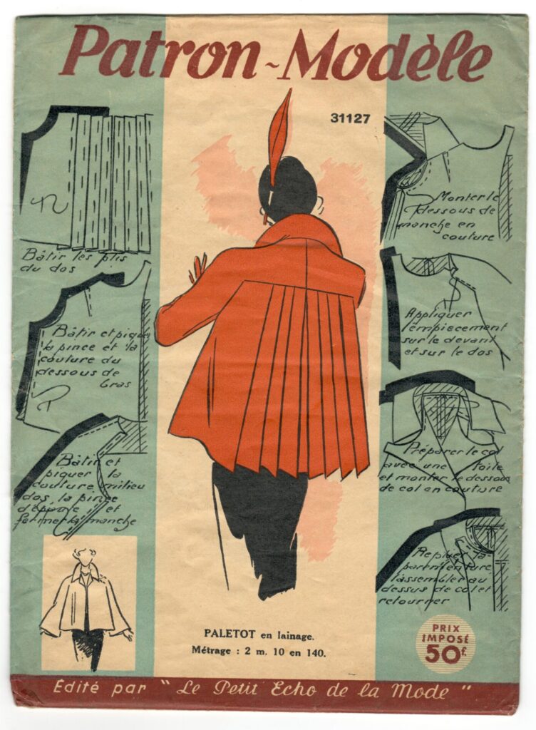 Front of a sewing pattern enveloppe by the french brand Patron-Modèle