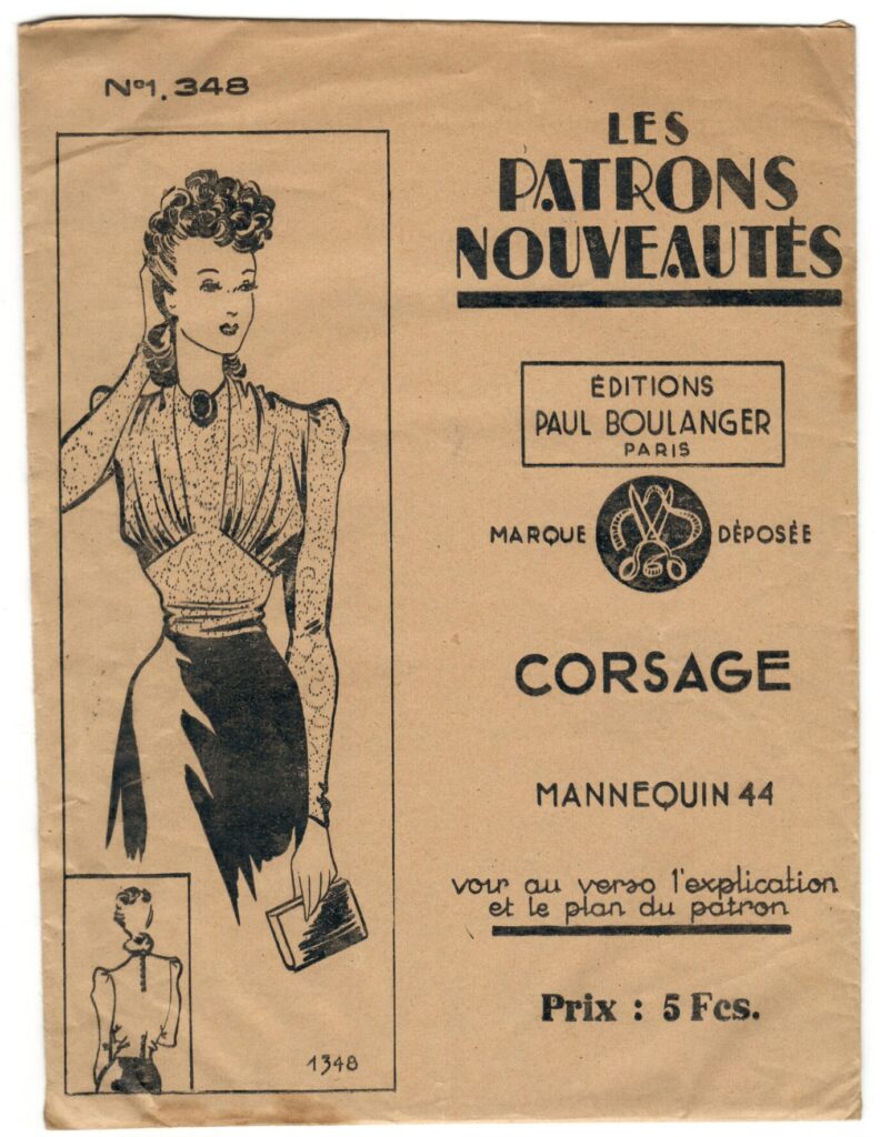 Front of a sewing pattern enveloppe by the french brand Les Patrons Nouveautés