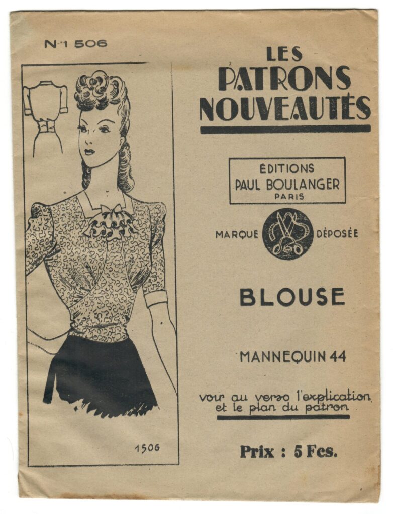 Front of a sewing pattern enveloppe by the french brand Les Patrons Nouveautés