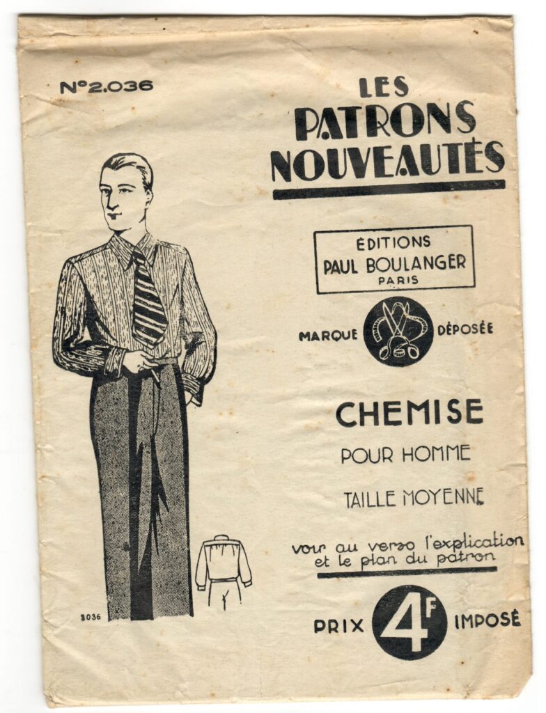 Front of a sewing pattern enveloppe by the french brand Les Patrons Nouveautés