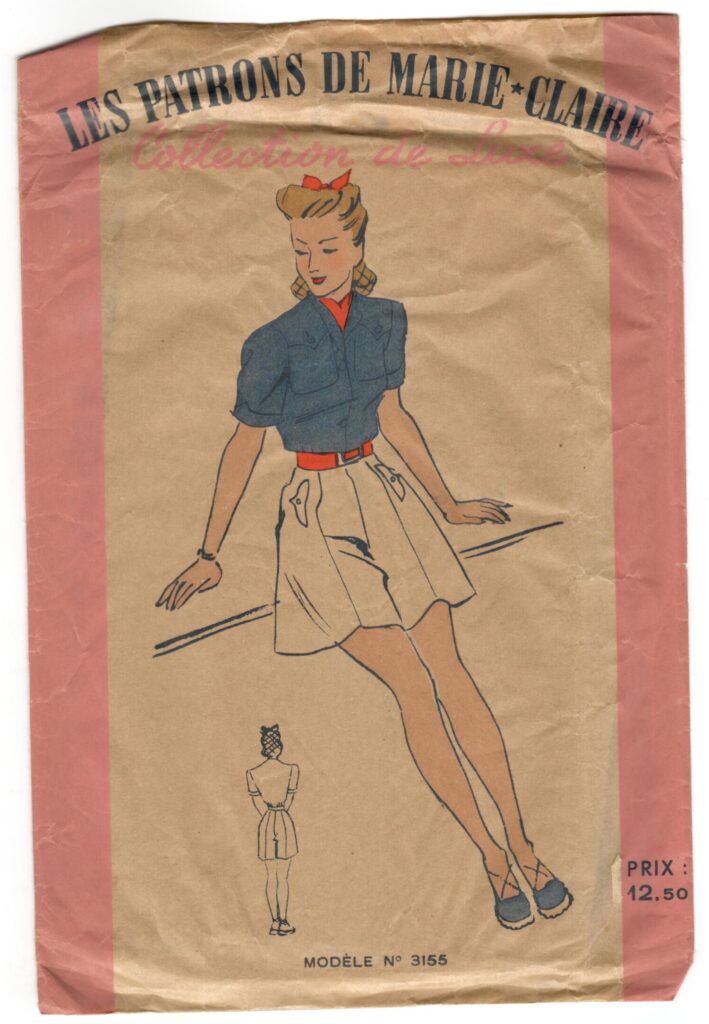 Front of a sewing pattern enveloppe by the french brand Les Patrons de Marie-Claire