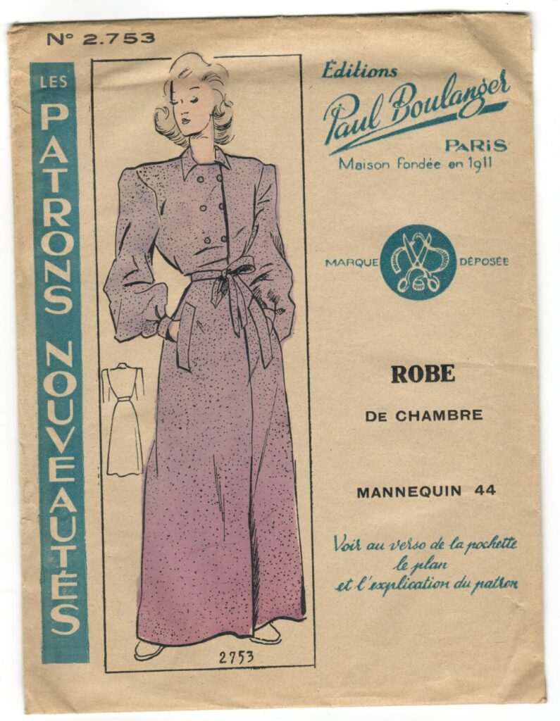 Front of a sewing pattern enveloppe by the french brand Les Patrons Nouveautés