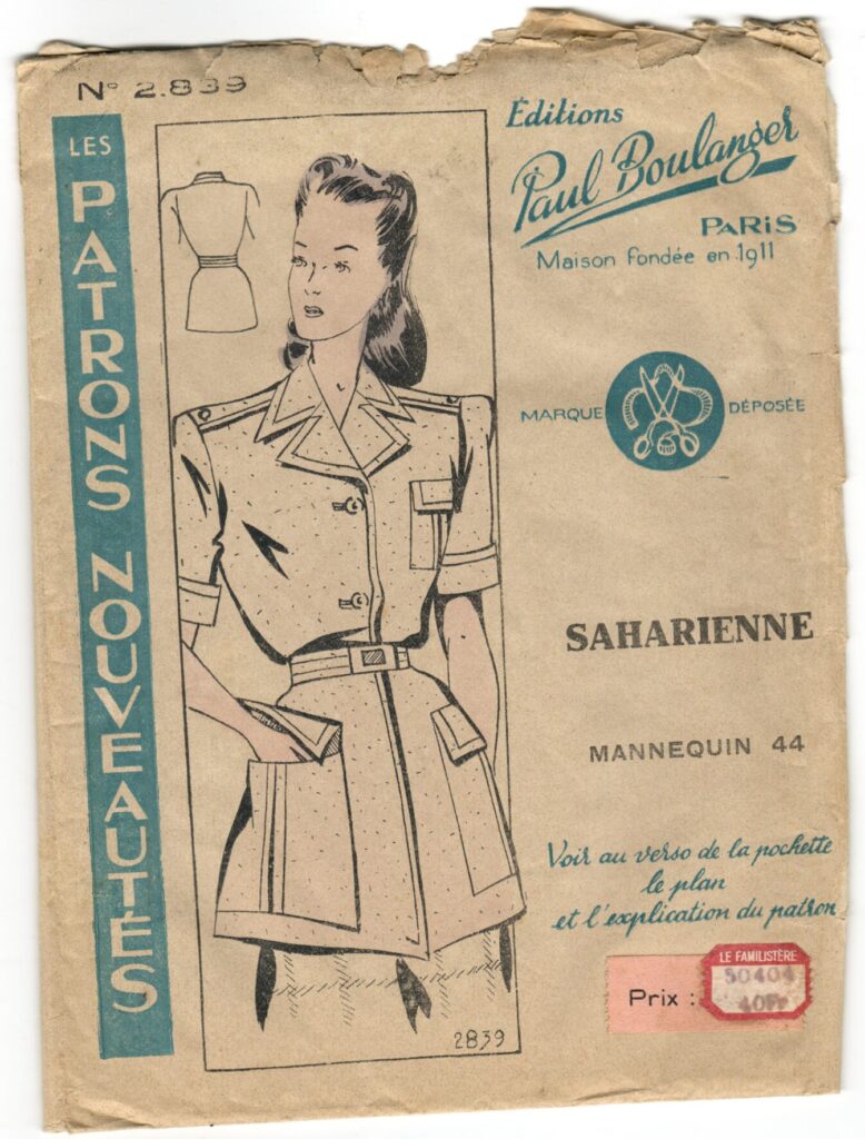 Front of a sewing pattern enveloppe by the french brand Les Patrons Nouveautés