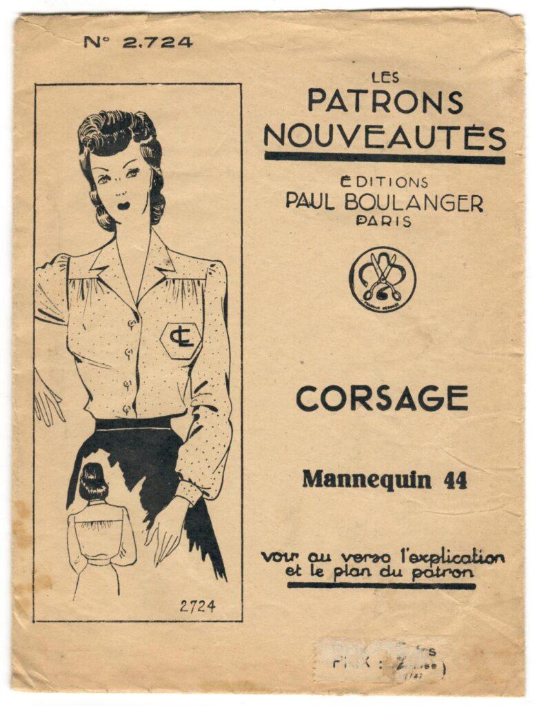 Front of a sewing pattern enveloppe by the french brand Les Patrons Nouveautés