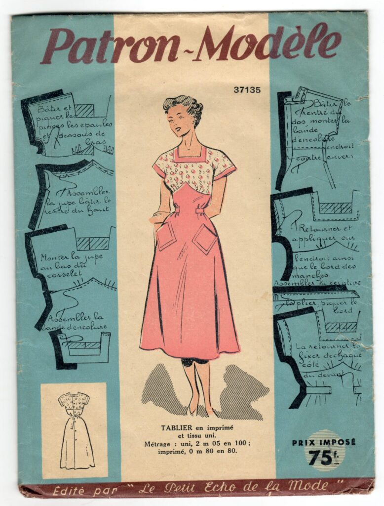 Front of a sewing pattern enveloppe by the french brand Patron-Modèle