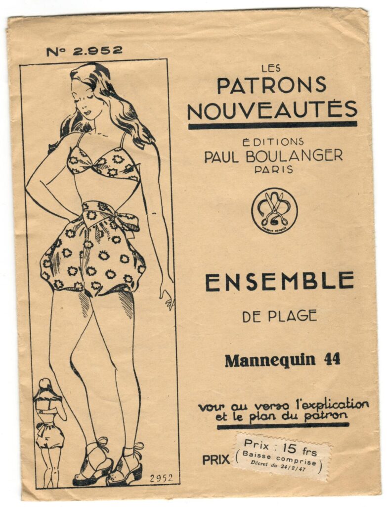 Front of a sewing pattern enveloppe by the french brand Les Patrons Nouveautés