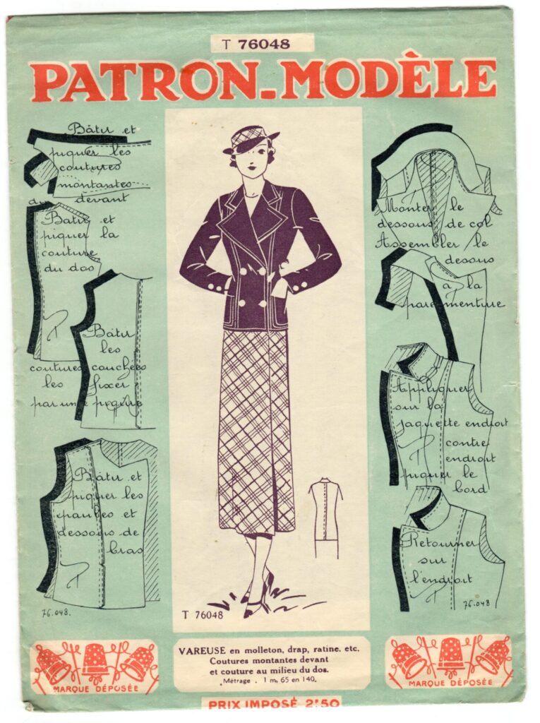 Front of a sewing pattern enveloppe by the french brand Patron-Modèle