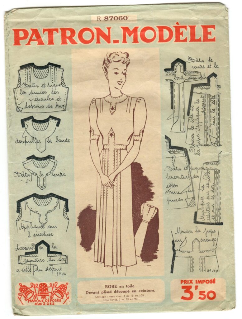 Front of a sewing pattern enveloppe by the french brand Patron-Modèle