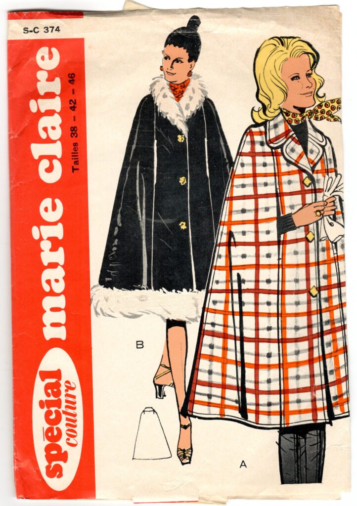Front of a sewing pattern enveloppe by the french brand Marie-Claire