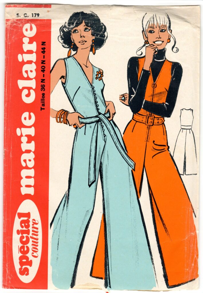 Front of a sewing pattern enveloppe by the french brand Marie-Claire