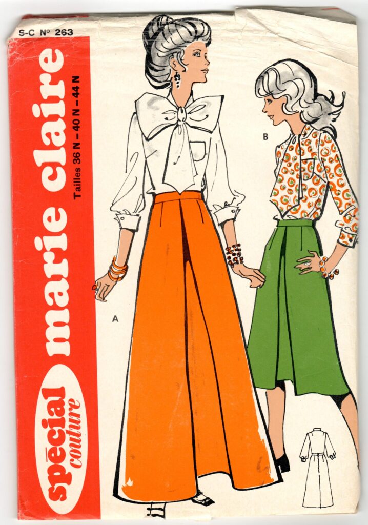 Front of a sewing pattern enveloppe by the french brand Marie-Claire