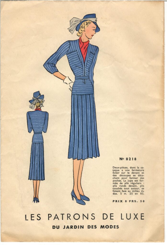 Front of a sewing pattern enveloppe by the french brand Les Patrons de Luxe