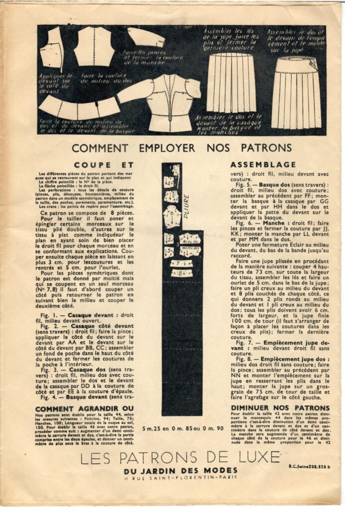 Les Patrons de Luxe du Jardin des Modes