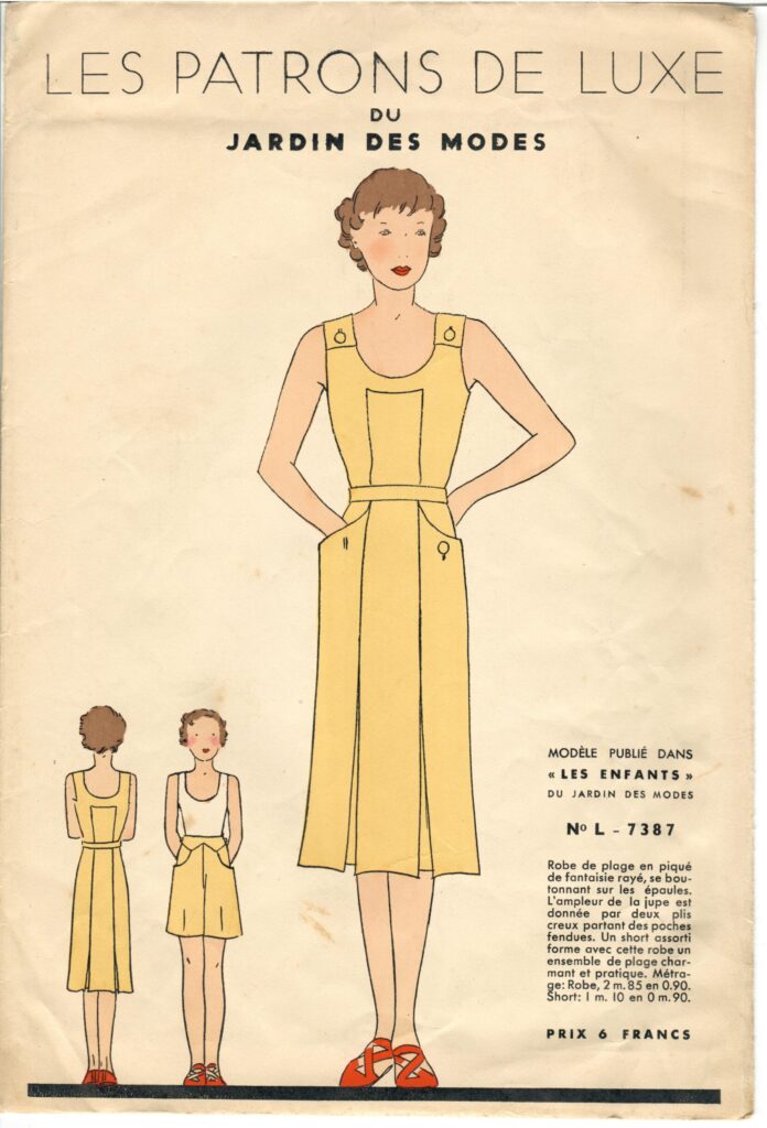 Front of a sewing pattern enveloppe by the french brand Les Patrons de Luxe