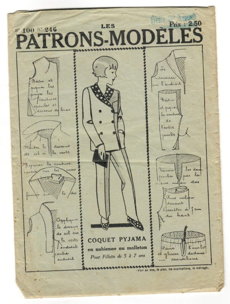 Front of a sewing pattern enveloppe by the french brand Patron-Modèle