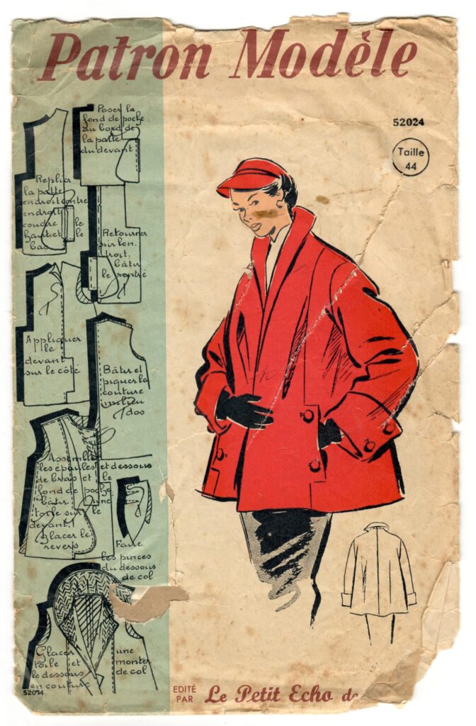Front of a sewing pattern enveloppe by the french brand Patron-Modèle