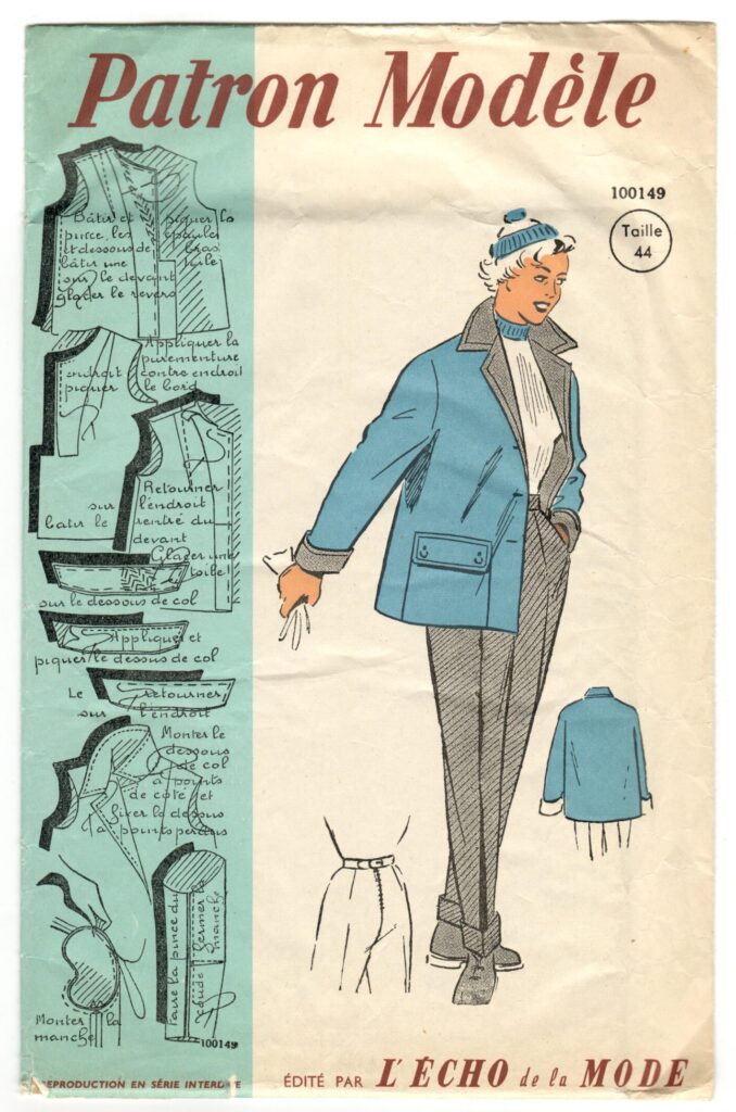 Front of a sewing pattern enveloppe by the french brand Patron-Modèle