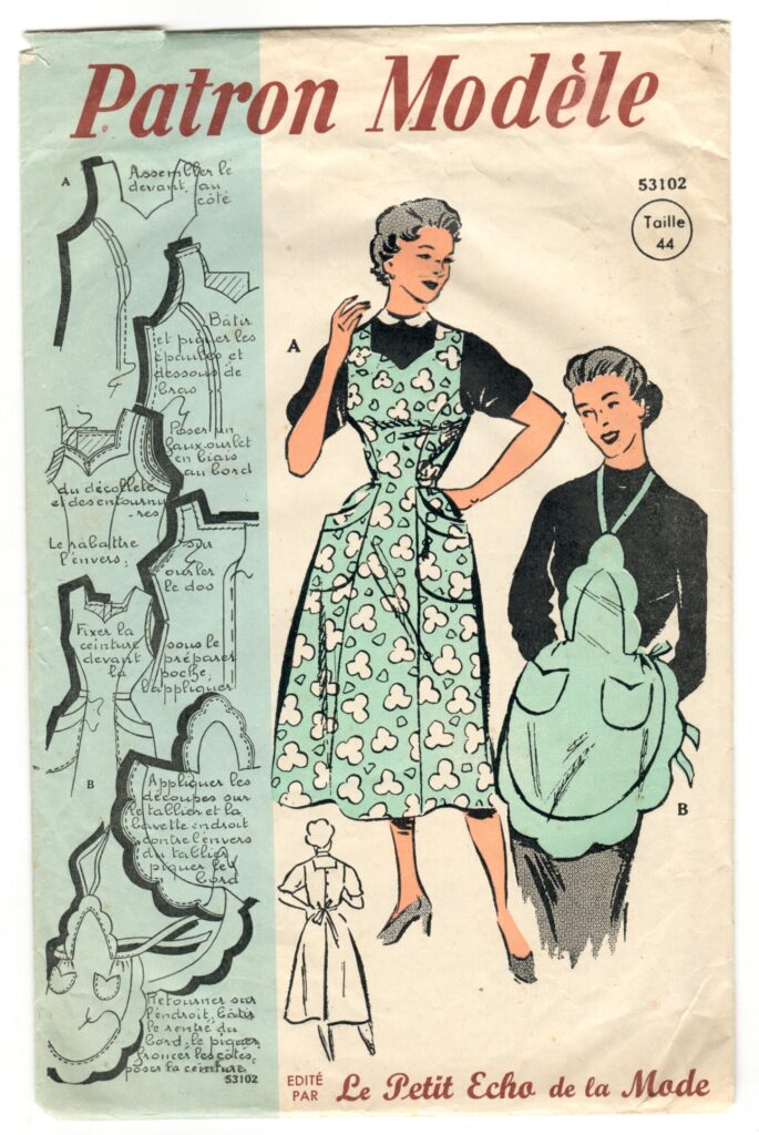 Front of a sewing pattern enveloppe by the french brand Patron-Modèle