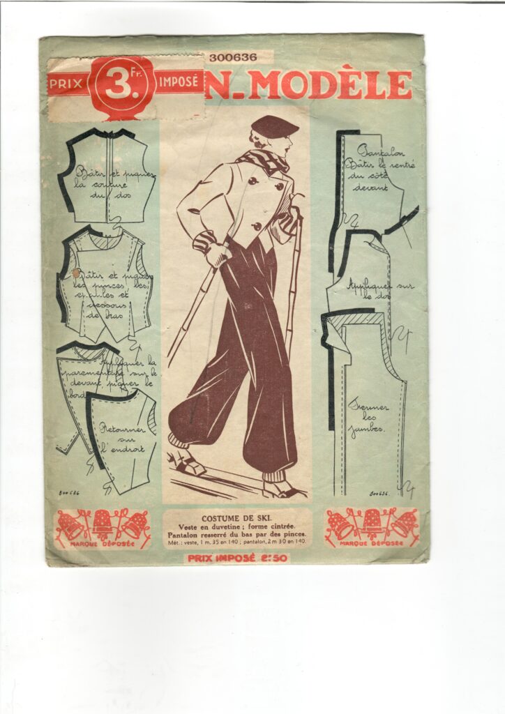 Front of a sewing pattern enveloppe by the french brand Patron-Modèle