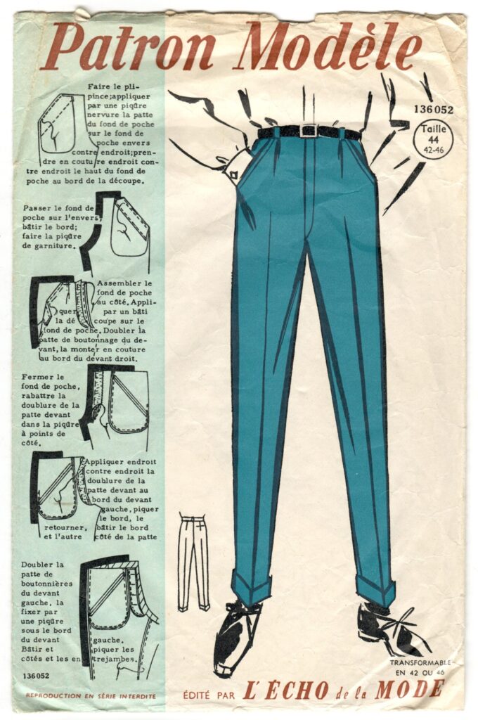 Front of a sewing pattern enveloppe by the french brand Patron-Modèle