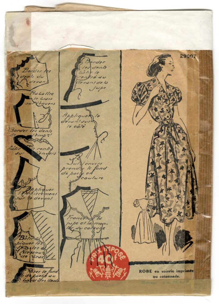 Front of a sewing pattern enveloppe by the french brand Patron-Modèle