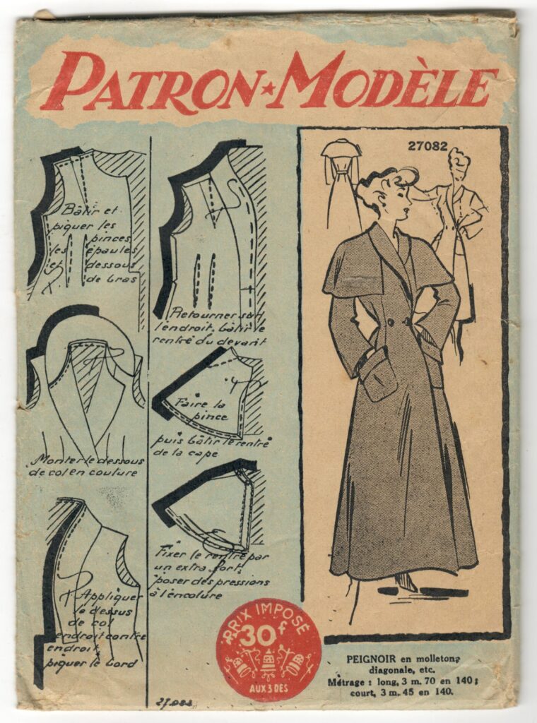 Front of a sewing pattern enveloppe by the french brand Patron-Modèle