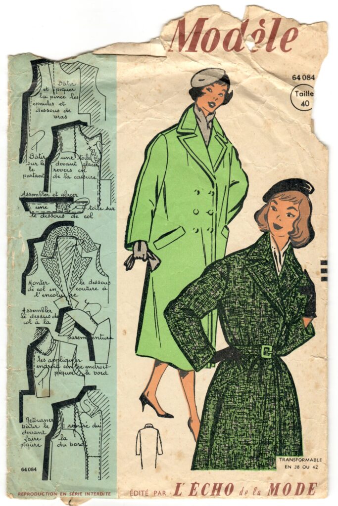 Front of a sewing pattern enveloppe by the french brand Patron-Modèle