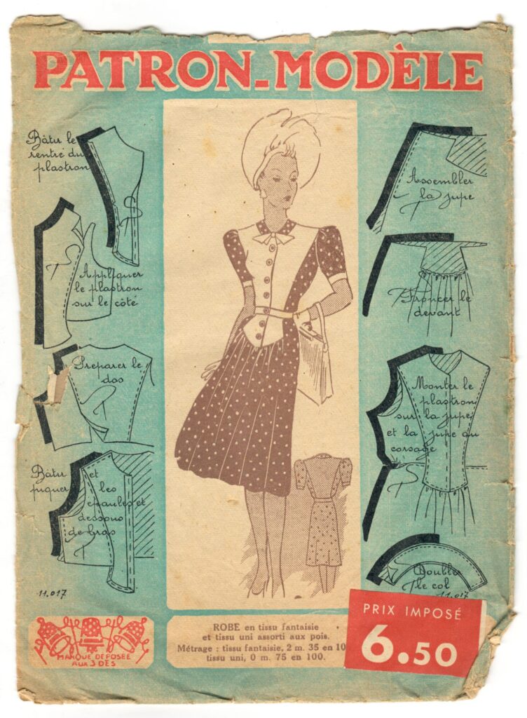 Front of a sewing pattern enveloppe by the french brand Patron-Modèle