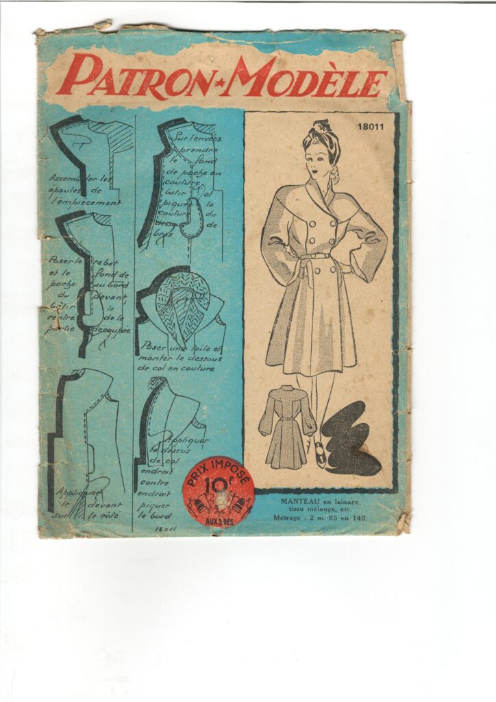 Front of a sewing pattern enveloppe by the french brand Patron-Modèle