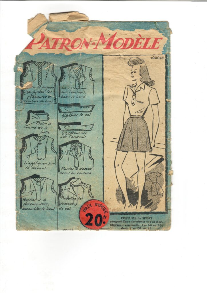 Front of a sewing pattern enveloppe by the french brand Patron-Modèle