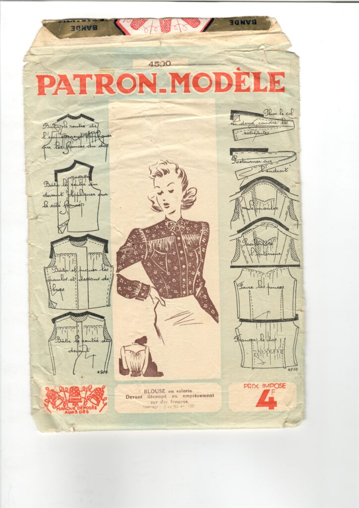 Front of a sewing pattern enveloppe by the french brand Patron-Modèle