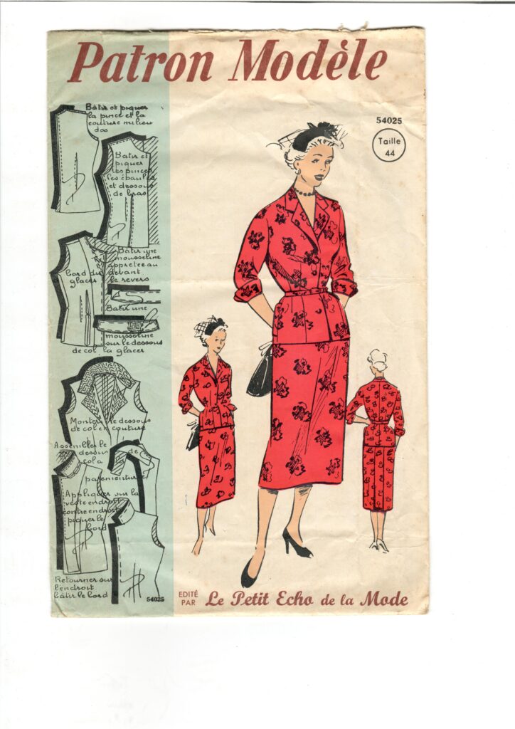Front of a sewing pattern enveloppe by the french brand Patron-Modèle