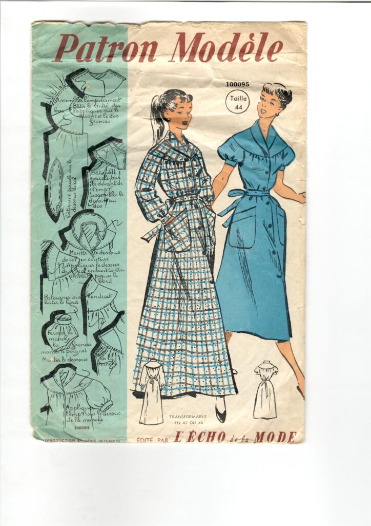 Front of a sewing pattern enveloppe by the french brand Patron-Modèle